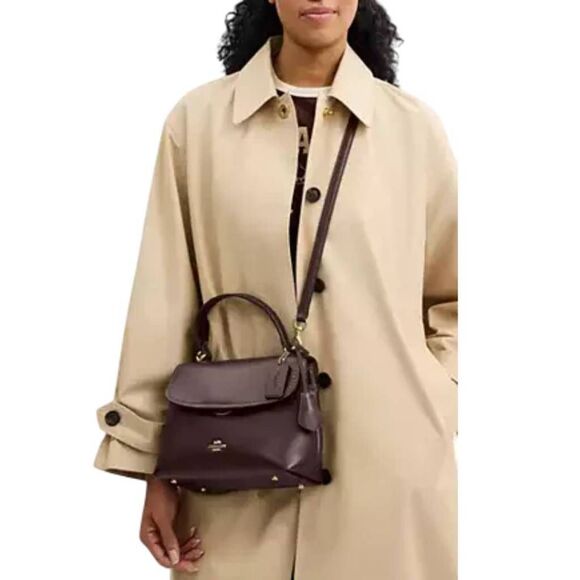 Coach Outlet Emory Top Handle in Soft Smooth Leather Espresso/Gold